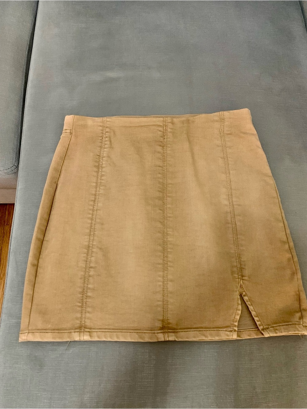 Free People Camel/Tan Mini Skirt with Side Slit